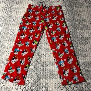 Secret Treasures French Bulldog Boston Terrier Fleece Pants Size XL
